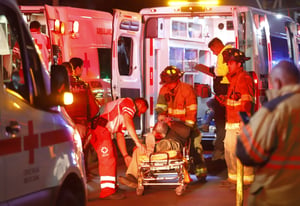 Accidente entre dos camiones de ruta en bulevar Francisco Villa