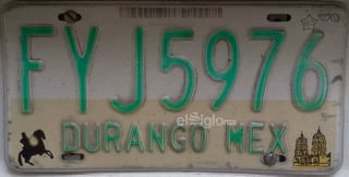 30 años de historia en las placas de Durango.