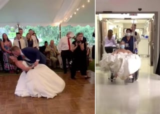 Novia se disloca la rodilla durante su primer baile de casada