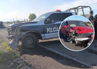 Chocó contra una patrulla en carretera de Durango; el conductor estaba ebrio