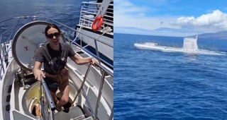 Critican a Jacky Bracamontes luego de subirse a un submarino con todo e hijas 