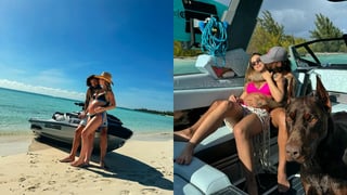 FOTOS: Susana Gómez presume con felicidad su embarazo desde la playa junto a Maluma 