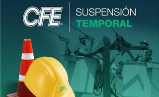 Anuncian suspensión temporal de energía en varias colonias de Durango