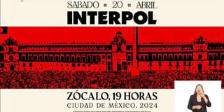 Anuncia Gobierno capitalino concierto masivo de Interpol en el Zócalo