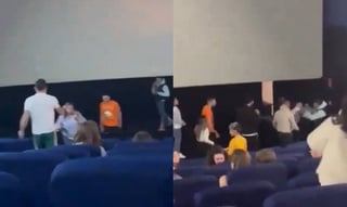 VIDEO: Boxeador defiende a mujer que era agredida durante función de cine