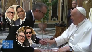 De Chumel Torres hasta Jimmy Fallon: así fue la reunión de comediantes con el Papa 