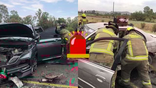 Choque frontal en Libramiento Norte deja al menos siete personas lesionadas