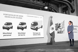 Sheinbaum aclara que miniauto eléctrico Olinia no competirá con vehículos grandes; llegará en 2027