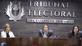 Pleno del Tribunal Electoral de Durango, integrado por 3 mujeres