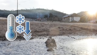 Varias regiones de Durango amanecieron con temperatura bajo cero este viernes