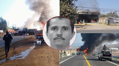 Muerte de 'El Mencho' durante operativo desata narcobloqueos en 9 estados de México
