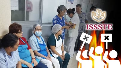 Por falta de climatización, protestan trabajadores del ISSSTE en Gómez Palacio