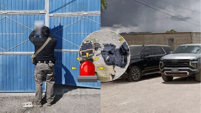 Cateo de fuerzas federales deja 7 vehículos, un arma y equipo táctico asegurados en Nuevo Ideal