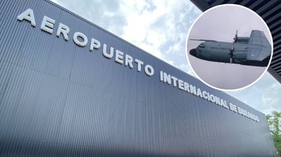 Reportan llegada de avión Hércules de la Fuerza Aérea Mexicana a Durango