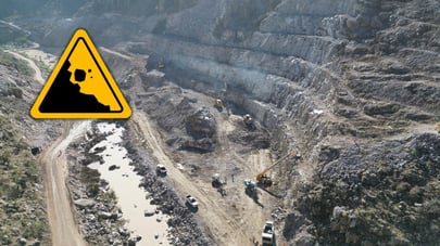 Se desploma columna en construcción de la presa Tunal II; no hay trabajadores lesionados