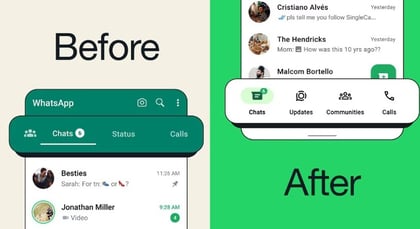 Así luce el nuevo diseño de WhatsApp en Android