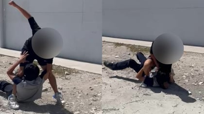 Evidencia. En un video difundido ampliamente en redes sociales, se observa el intercambio de golpes y cómo los estudiantes del Instituto 18 de Marzo caen al suelo.