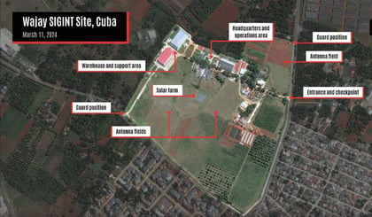 Imágenes revelas de supuestas bases de espionaje chino en Cuba