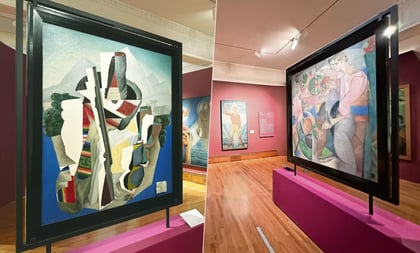 Obras. El curador David Caliz explicó que se trata de un paisaje 'cubista sintético', del estilo de Georges Braque y Pablo Picasso, a quienes Rivera conoció en su estancia en París.