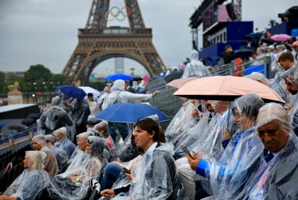 Juegos Olímpicos 2024: La lluvia se hace presente en París