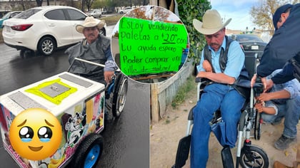 ¡Sueño cumplido! Don Gus, vendedor de paletas de Durango, recibe silla de ruedas eléctrica