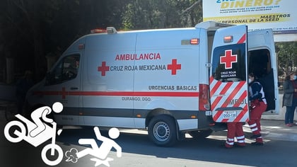 Adulta mayor fue impactada por motociclista al cruzar bulevar de Durango