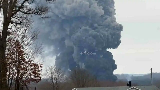 Impactantes imágenes de la nube química que cubre Ohio