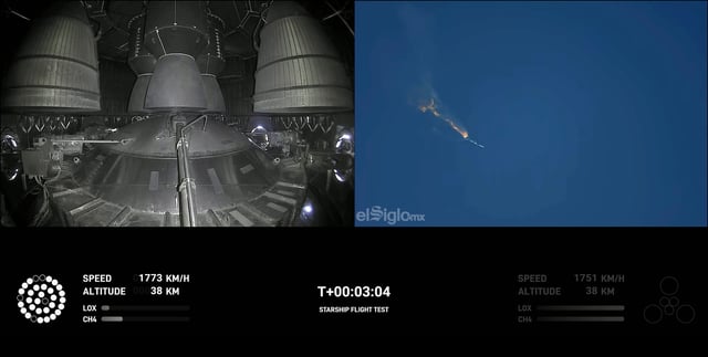El gran cohete Starship de la empresa SpaceX, después de un exitoso despegue, explotó en el aire por motivos todavía por determinar, aunque los ingenieros de la compañía señalaron que daban por buena la prueba.