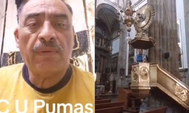 VIDEO: 'Tunden' a Don Beto, fanático de Pumas, por realizar grito en iglesia