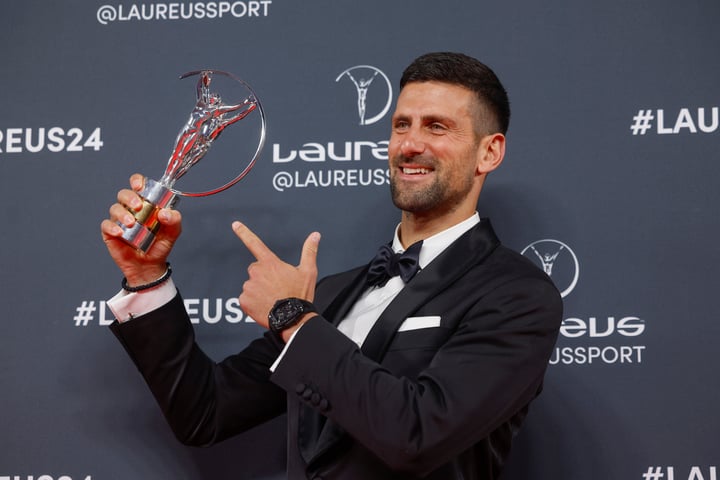 Novak Djokovic le gana a Messi y gana el premio al mejor deportista del año