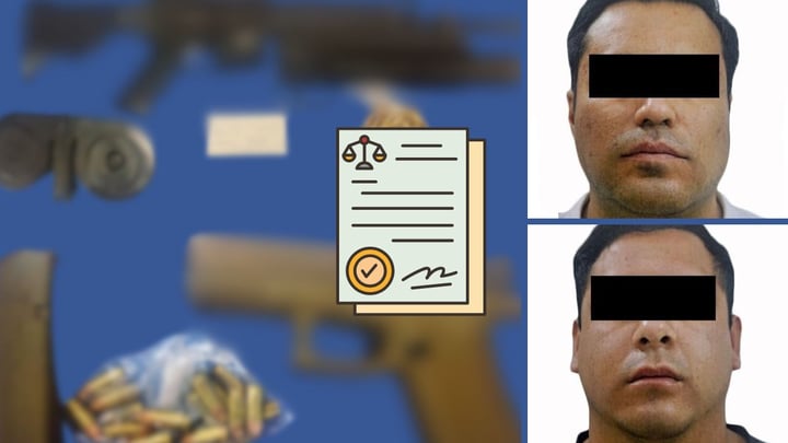 Dos hombres son vinculados por portación de armas de uso exclusivo del ejército, en Durango