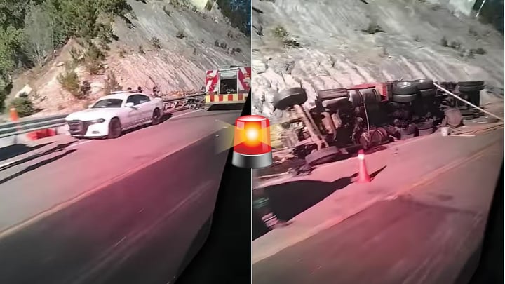 Tractocamión vuelca en la autopista Durango–Mazatlán; conductor perdió la vida