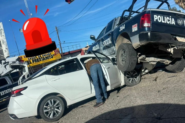 Choca patrulla estatal en cruce de Nazas y Carrola Antuna