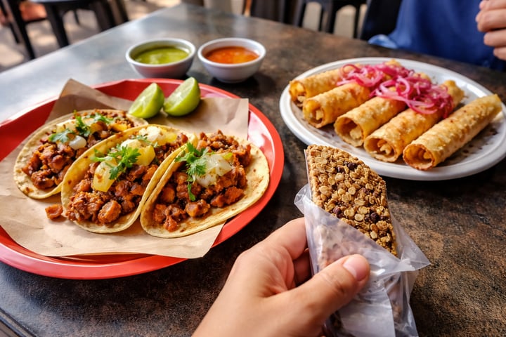 Plot twist fit: el taco al pastor sale mejor parado que una barra de granola en un estudio