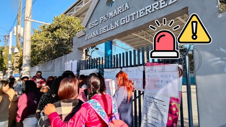 Padres de familia cierran primaria 'Juana Belén Gutiérrez' tras denuncias de violencia sexual 