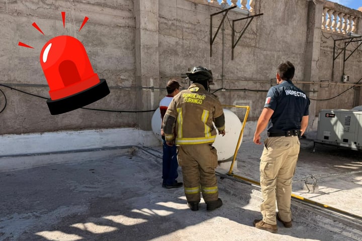 Inhabilitan local de comida del Centro de Durango por fuga de gas detectada por Bomberos
