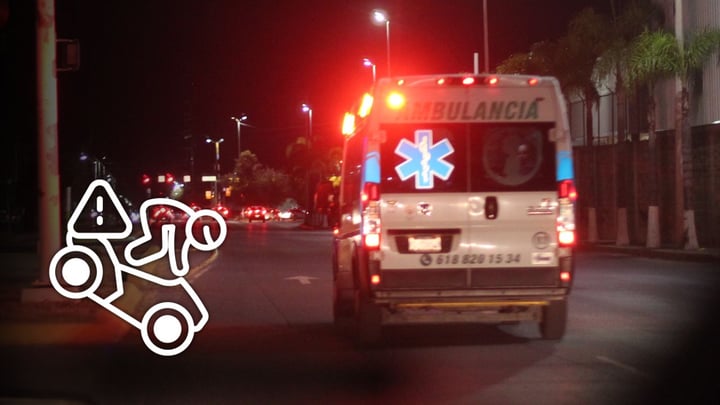 Motociclista sufre caída y es hospitalizado; presuntamente se encontraba ebrio