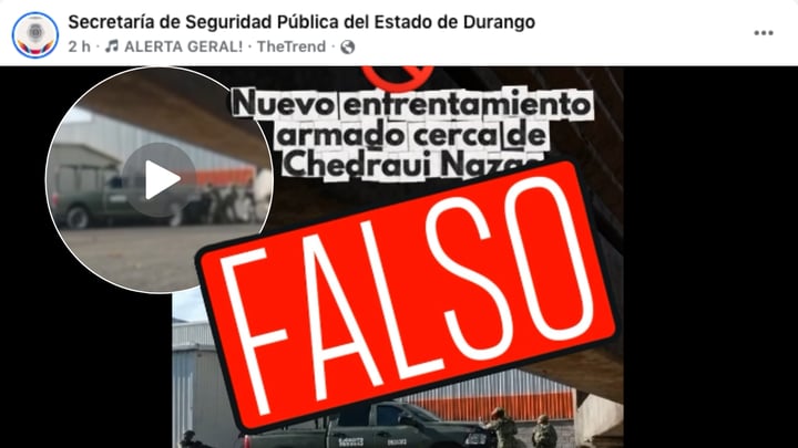 SSP tacha de 'falso' video con detonaciones difundido tras operativo en Chedraui Nazas