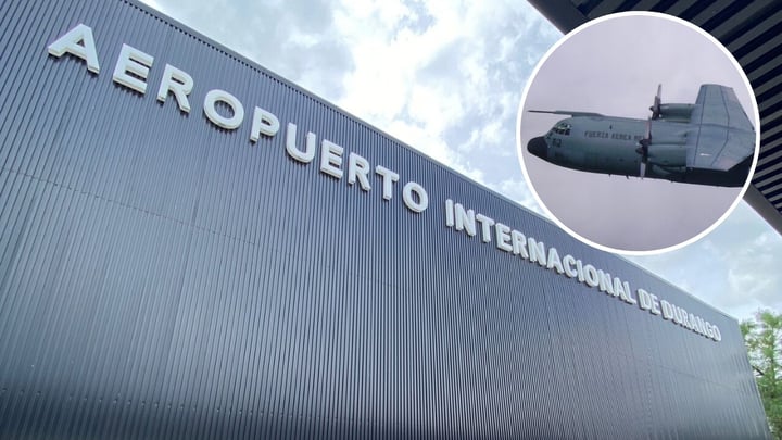 Reportan llegada de avión Hércules de la Fuerza Aérea Mexicana a Durango