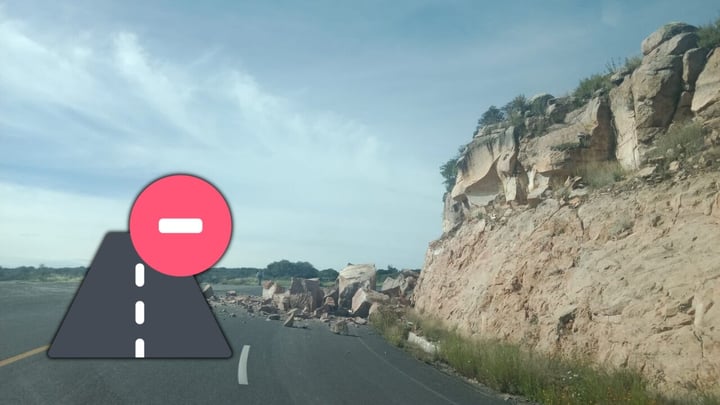 Por derrumbe, cierran parcialmente carretera libre Durango-Mazatlán
