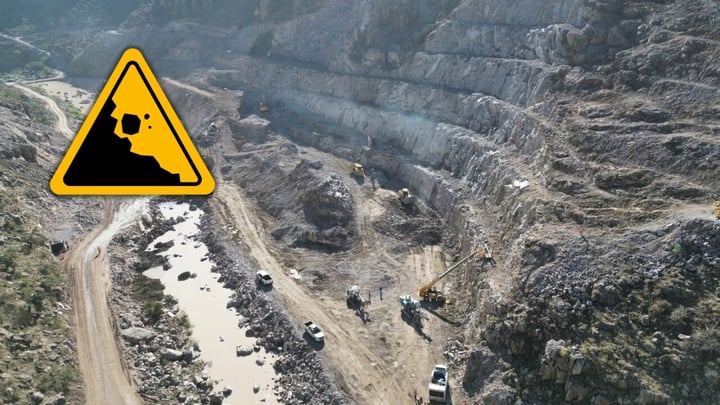 Se desploma columna en construcción de la presa Tunal II; no hay trabajadores lesionados