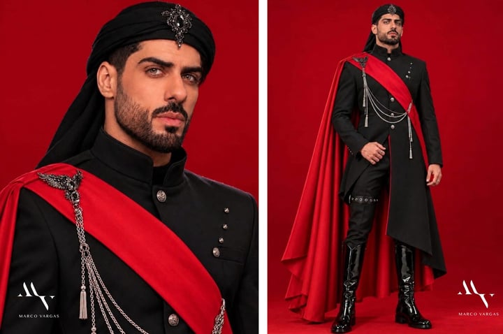 Marco Vargas Tuxedo es la firma detrás de los trajes y vestuarios de Masad Altamimi en La Casa de los Famosos.