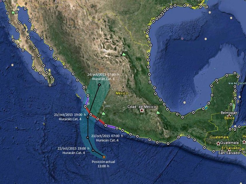 El jueves, el meteoro se desplazaba a 28 kilómetros por hora, lo que es encima del promedio; se esperaba que tocara tierra como categoría 3 ó 4.