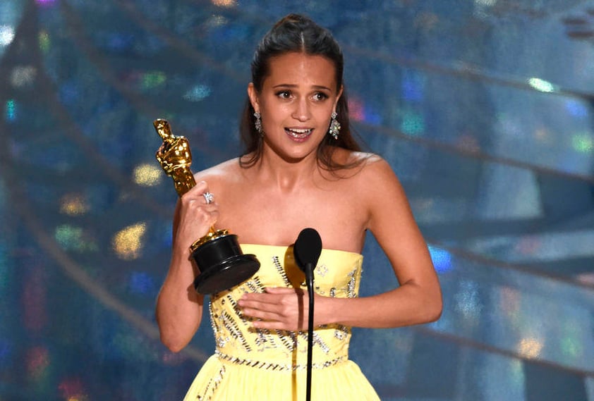 Alicia Vikander se lució como Mejor actriz de reparto por su trabajo realizado en La Chica Danesa.