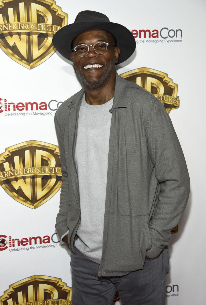 Samuel L. Jackson lució sonriente durante la convención.