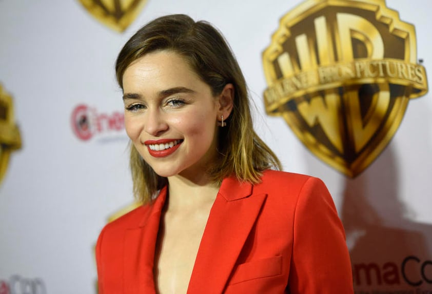 Emilia Clarke a su arribo al Caesars Palace de Las Vegas.