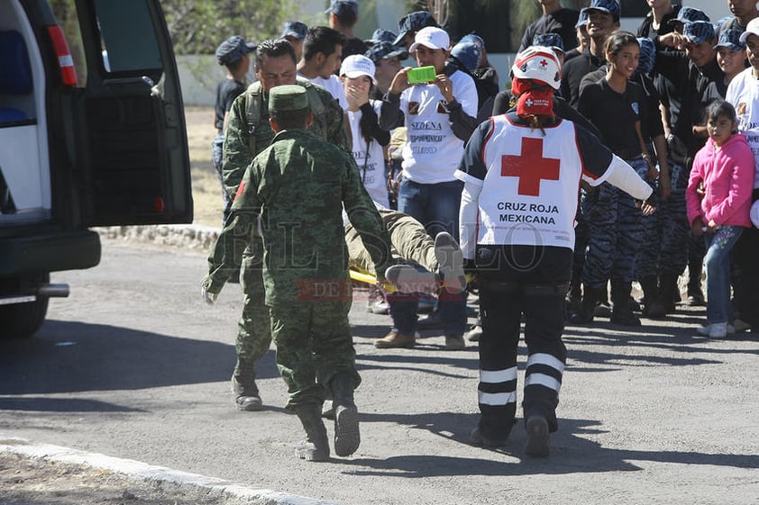 Las familias pudieron apreciar como se desarrolla el simulacro