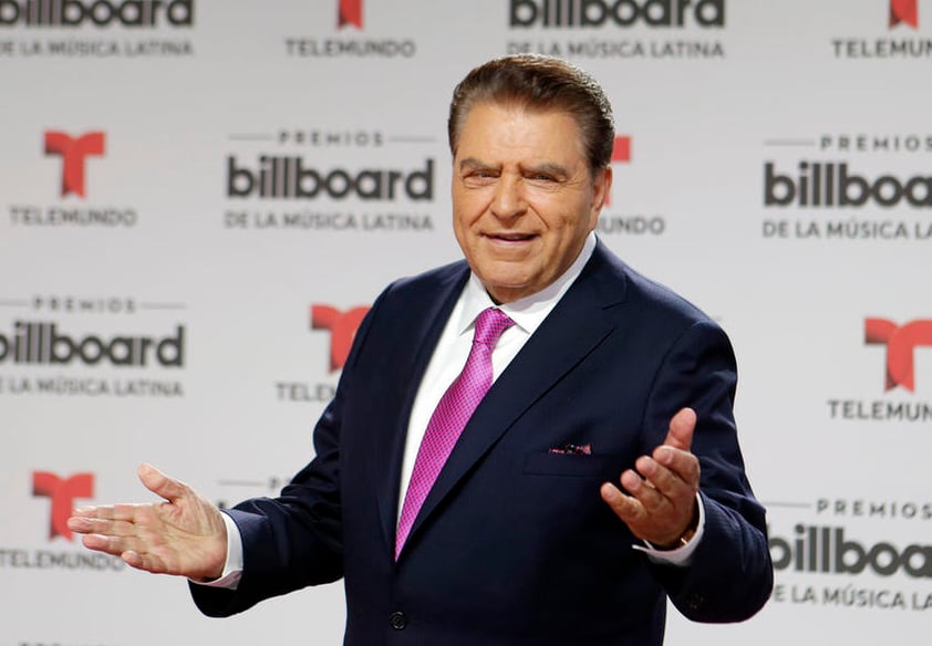 Don Francisco repartió energía y entusiasmo a su llegada al Bank Center en Miami.