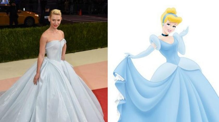 El vestido de Claire Danes fue comparado con el de la Cenicienta.