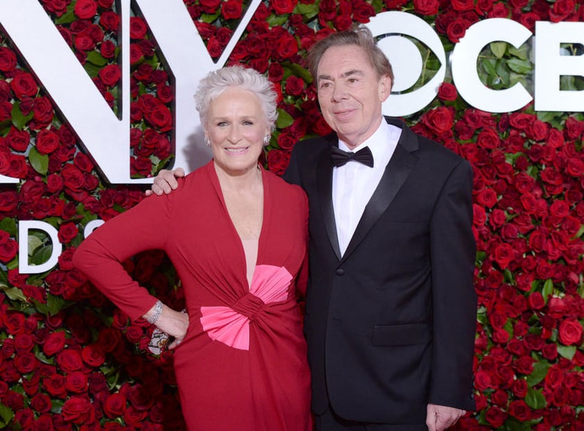 Glenn Close y Andrew Lloyd Webber.